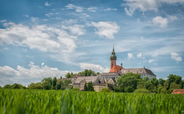 Benedictine abbey of Andechs - Panorama — Stock Photo, Image