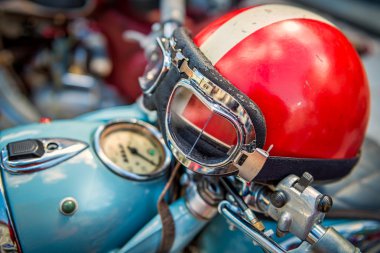 Vintage Motorcycle helmet clipart