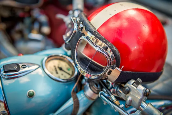 Vintage Casco moto — Foto Stock