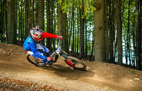 Downhill bike ride — Stock Photo, Image