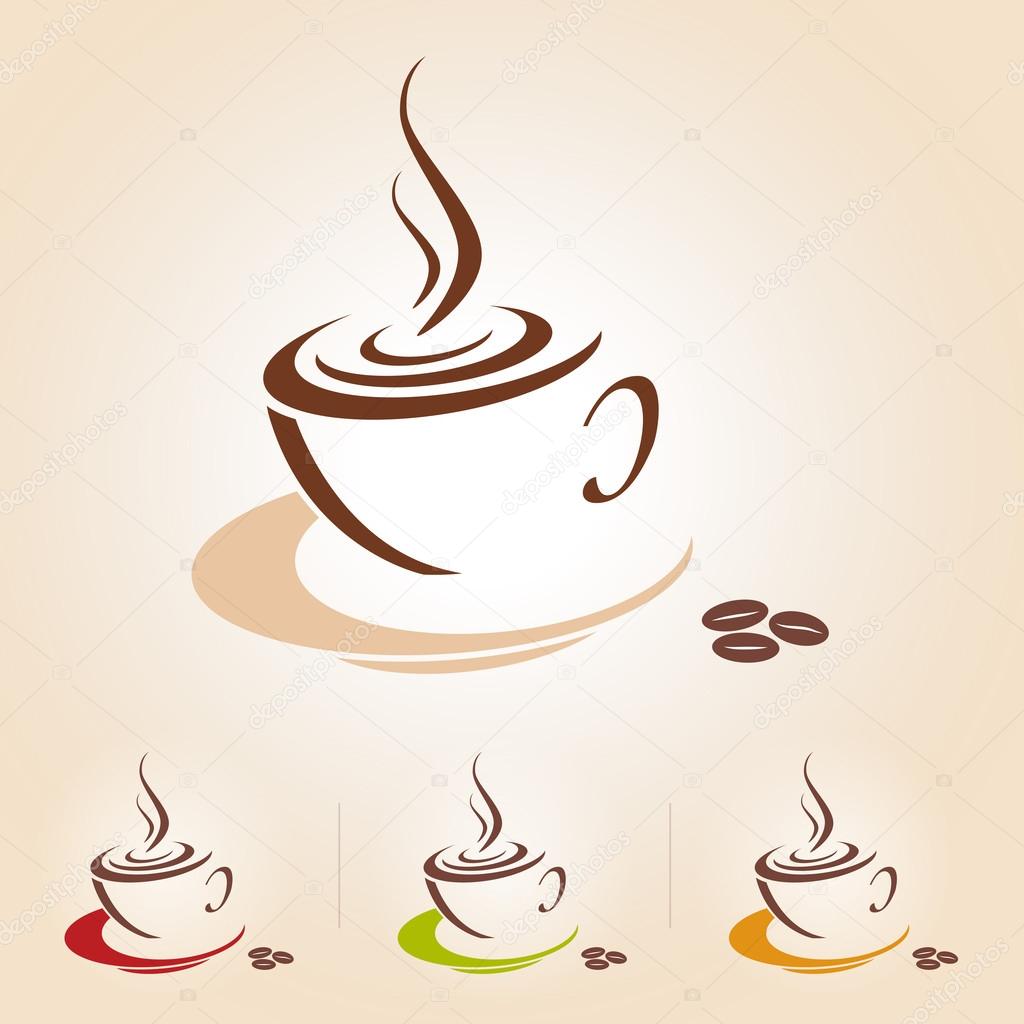 Vector sketch of coffee cup, icon