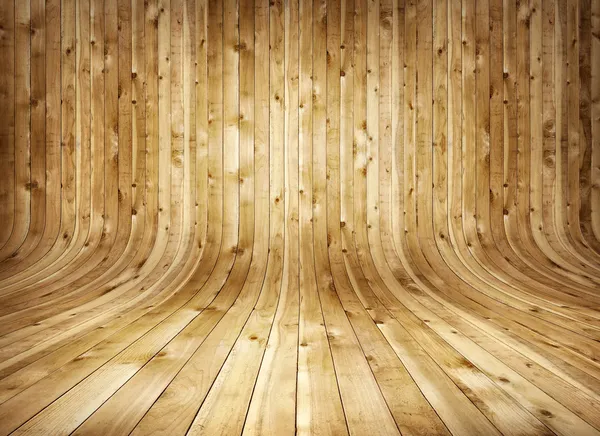 Old curved wooden background — Stock Photo, Image
