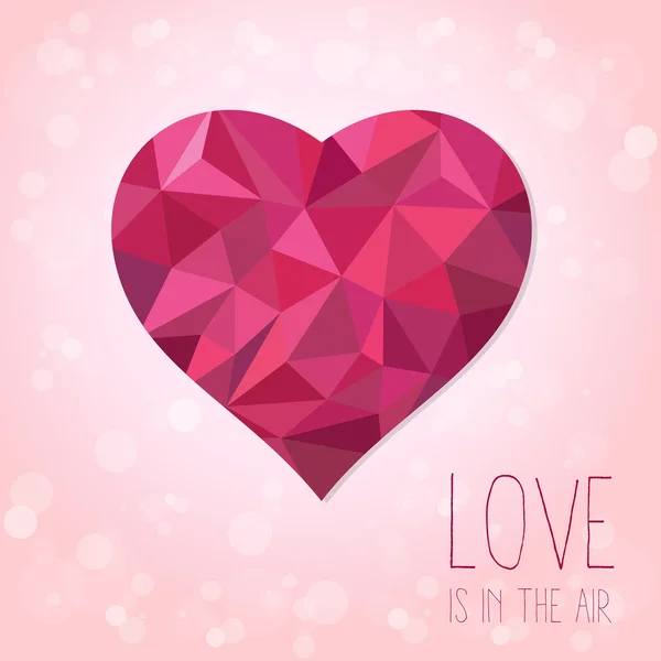 Icona vettoriale del cuore - L'amore è nell'aria, illustrazione . — Vettoriale Stock