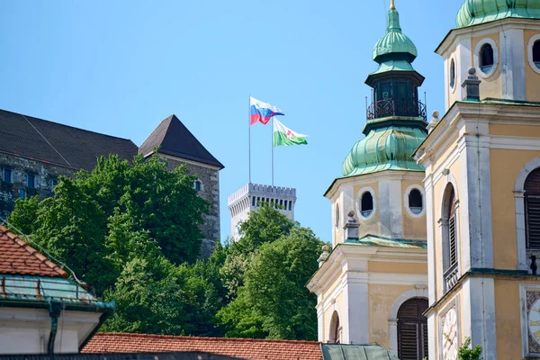 Κάστρο Λιουμπλιάνα Σλοβενίακάστρο Λιουμπλιάνα Είναι Ένα Μεσαιωνικό Κάστρο Στη Λιουμπλιάνα — Φωτογραφία Αρχείου