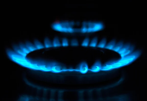 Gas sobre negro — Foto de Stock