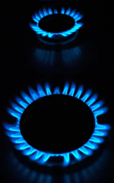 Gás sobre preto — Fotografia de Stock