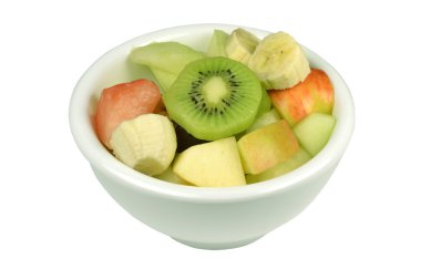 Fruit salad in a bowl. clipart