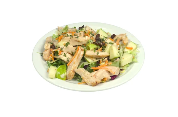 Salad with smoked chicken strips. — Stock Photo, Image