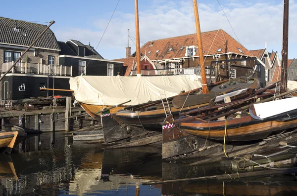 Boat yard for fishing boats. — Stock Photo, Image