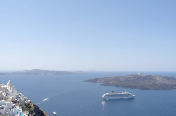 Thira bir görünümünü, santorini. — Stok fotoğraf