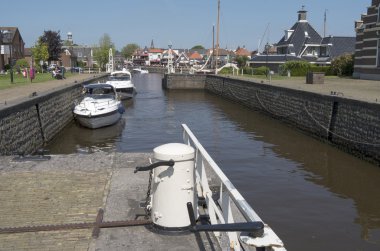 lemster kilit lemmer friesland içinde liman.