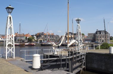 lemster kilit lemmer friesland içinde liman.