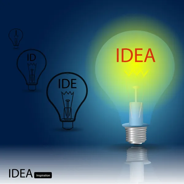 Idee lamp — Stockvector