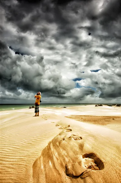 Passo in una sabbia — Foto Stock