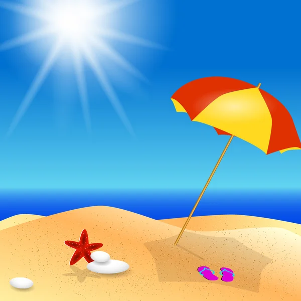 Sunny beach — Stok Vektör