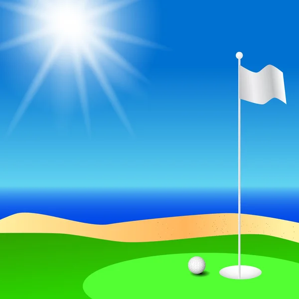 Campo de golf — Vector de stock