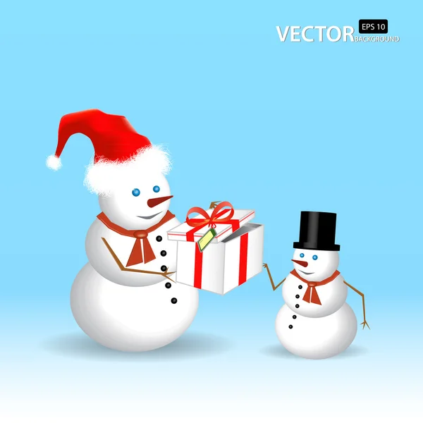 Boneco de neve — Vetor de Stock