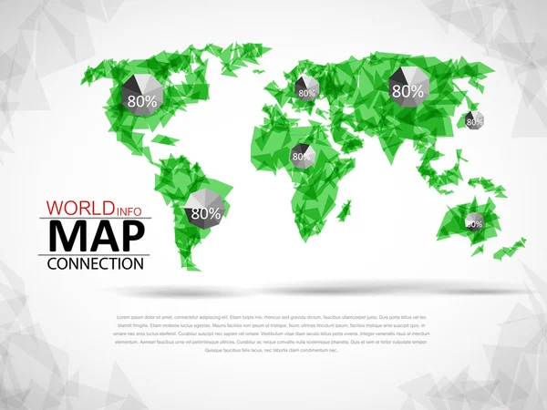 Conexão mapa mundo —  Vetores de Stock