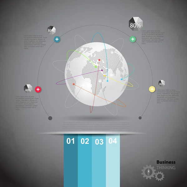 Connessioni globo — Vettoriale Stock