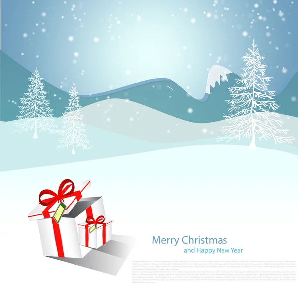 Paisaje de Navidad — Vector de stock