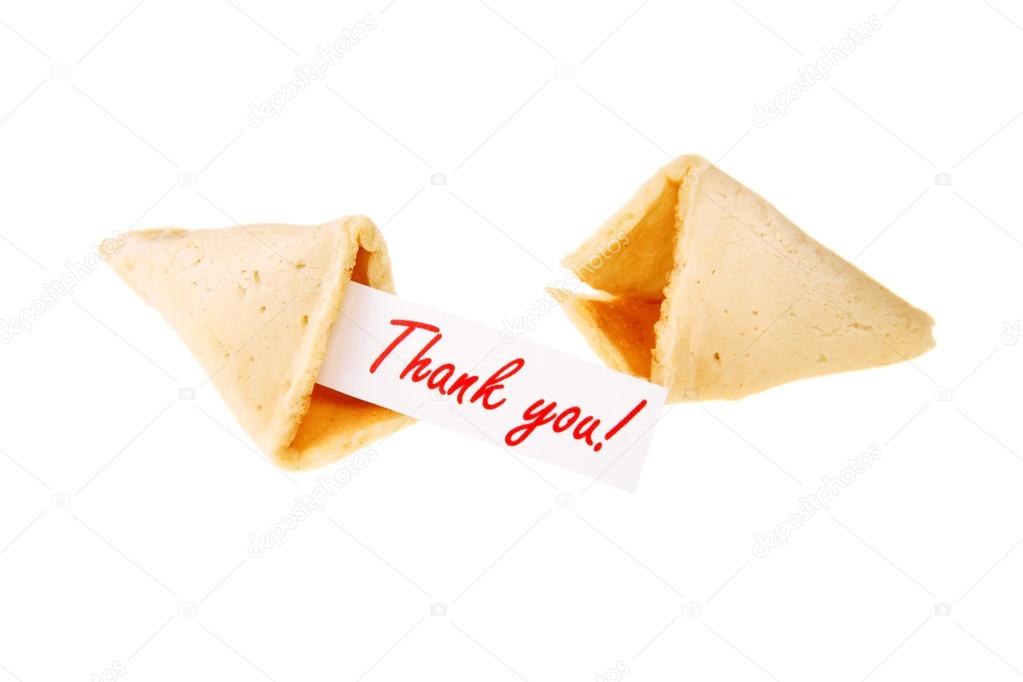 THANK YOU! - backlit single fortune cookie