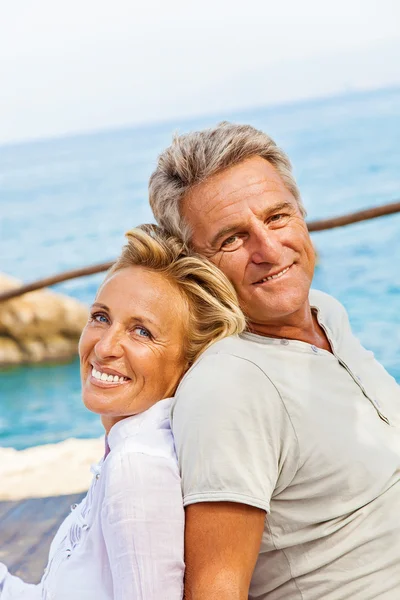 Happy mature couple outdoors Stock Photo