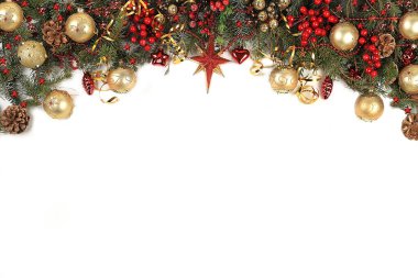 2022 noel kompozisyonu ve yeni yıl konsepti, parlak bokeh ve kar ile arka planda güzel tatil dekorasyonları, kartpostal, metin için yer alan ekran için kış pankartı