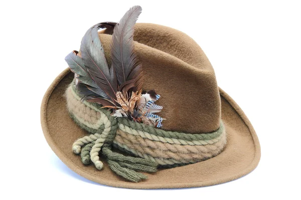 Traditional decorated hunting hat — Stock Photo, Image