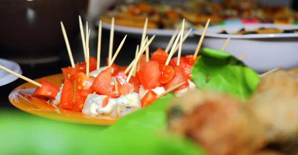 Chees with tomatoes — Stock Photo, Image