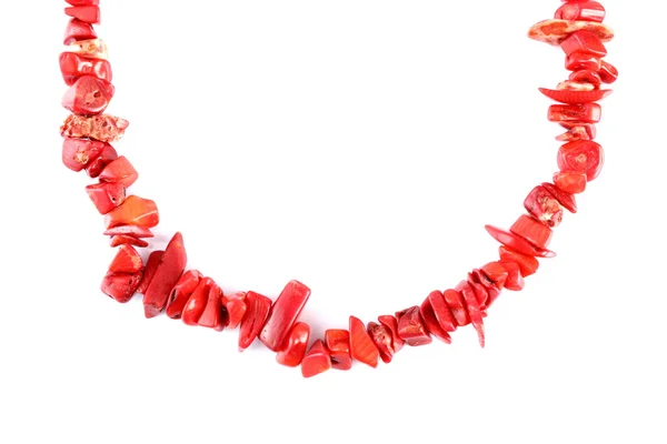 Red coral beads — Stock Photo, Image