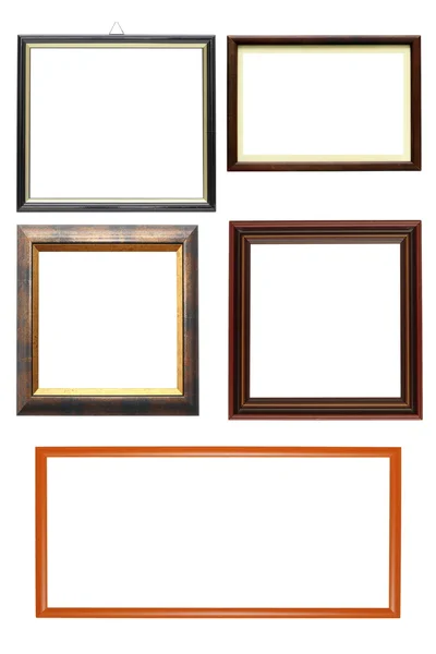 Collection of wooden frames — Stock Photo, Image