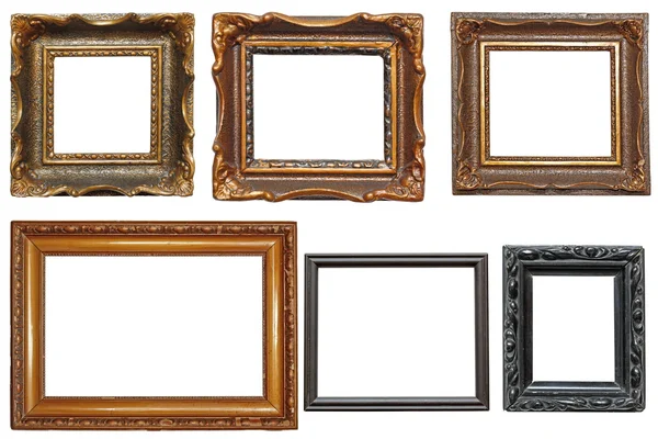Collection of very old painting frames — Stock Photo, Image