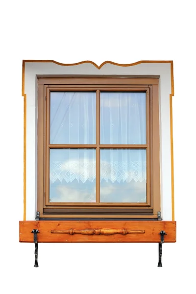 Traditionella fönster på vit — Stockfoto