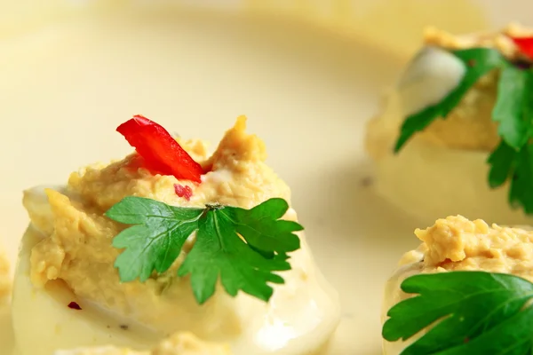 Eier mit Mayonnaise — Stockfoto