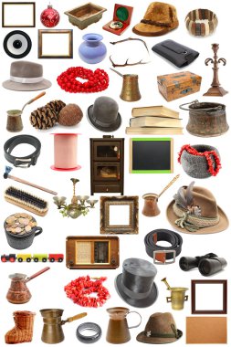 collection of vintage objects clipart