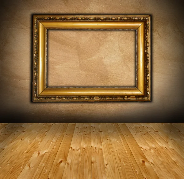Oude frame in interieur decor — Stockfoto