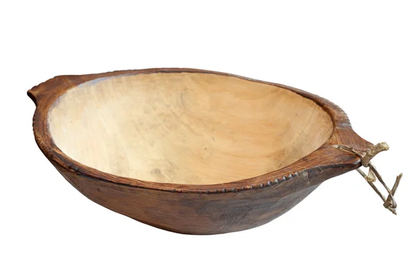 Традиционная деревянная плита на белом фоне — стоковое фото