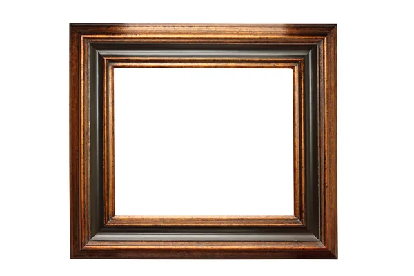 Dark painting frame isolated on white — Stock Photo, Image