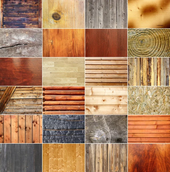 Collection of wooden textures — Stock Photo, Image