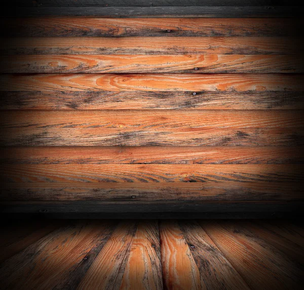 Övergivna interiör bakgrund av en lodge — Stockfoto