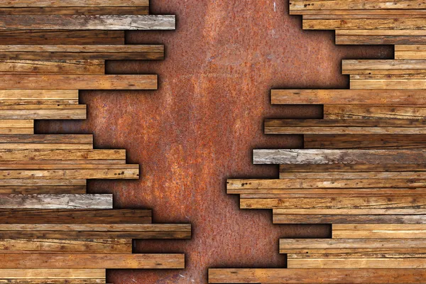 Montaje de parquet de caoba — Foto de Stock