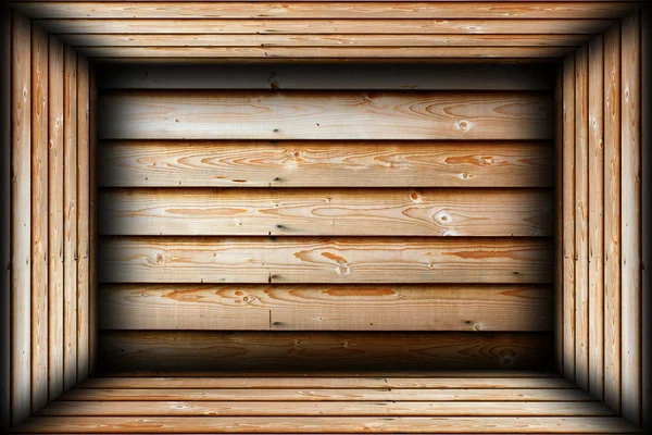 Brown wood finished interior background — Stock Photo, Image