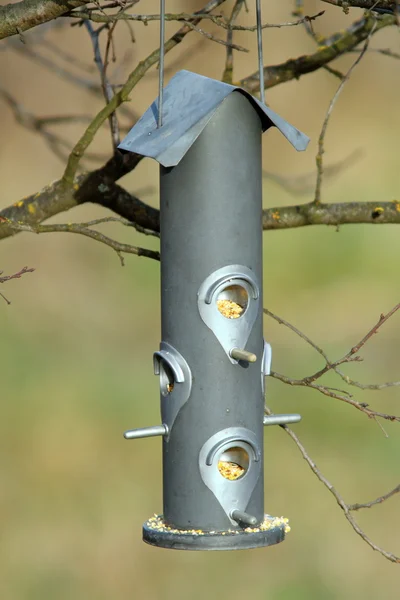 Saatgutfutterstelle für Wildvögel — Stockfoto