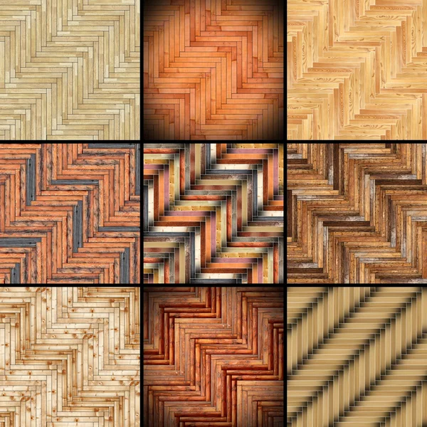 Collection of parquet designs — Stock Photo, Image