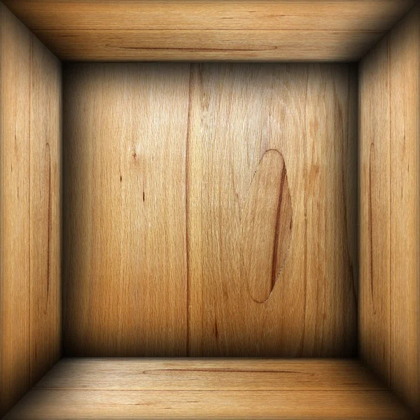 Abstract interior of plywood box — Stock Photo, Image