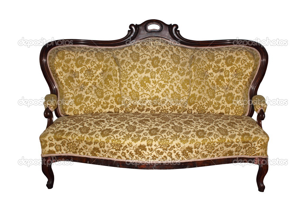 Antique sofa over white — Stock Photo © taviphoto 40128461