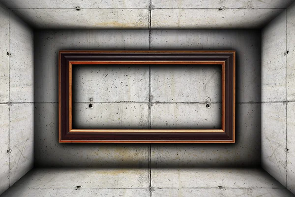 Big frame on concrete wall — Stock Photo, Image