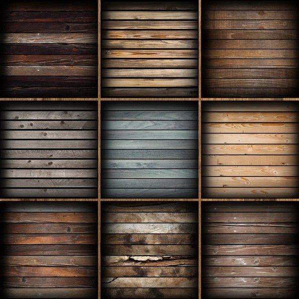 Collection de planches en bois coloré — Photo