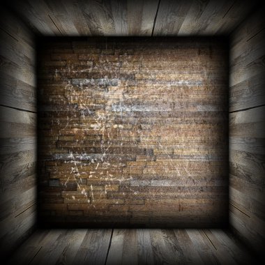 karanlık iç ahşap zemin