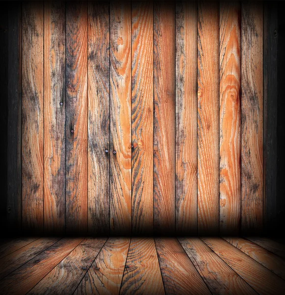 Tablones de color marrón envejecido en el telón de fondo interior —  Fotos de Stock